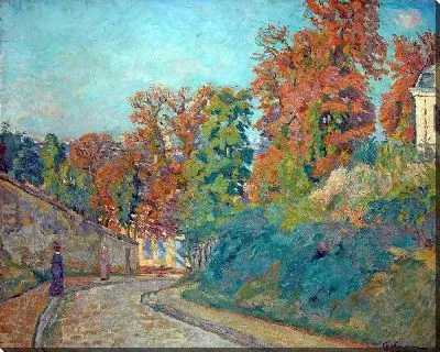 Картина Ла Променад (Ун Рю ан Иль-де-Франс) (около 1875 г.)