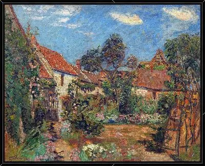 Картина Жарден в Жанвиль-сюр-Жюне (1886 г.)