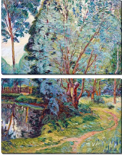 Картина Пейзаж boise à l'étang (около 1890 г.)