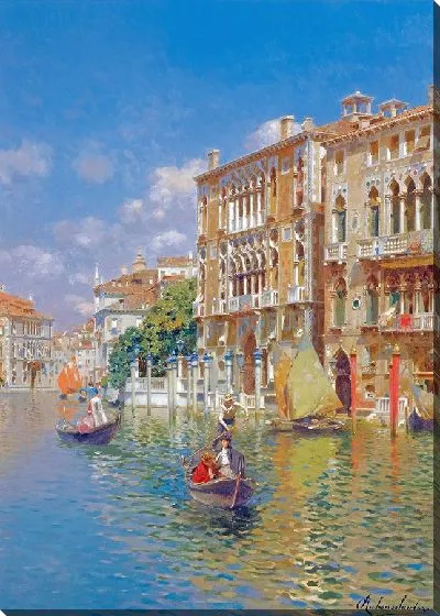Картина Гондольеры перед Дворцом Кавалли-Франкетти, Венеция