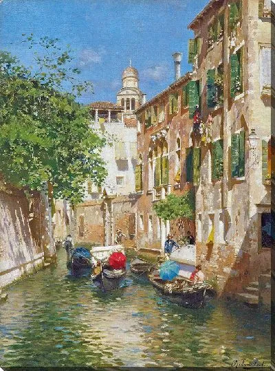 Картина Гондольеры на венецианском канале