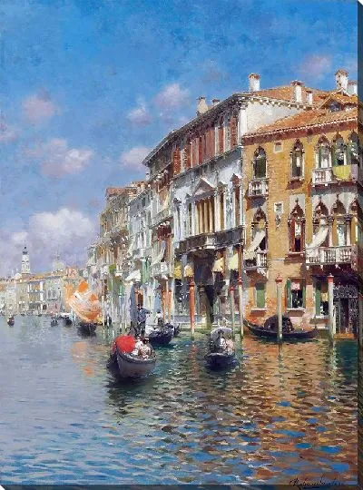 Картина Гондолы на Большом канале, Венеция
