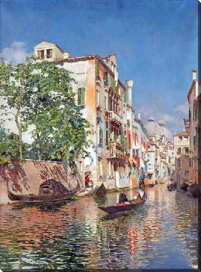 Картина Венецианский канал с базиликой Святого Марка вдалеке