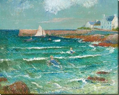 Картина Морское купание в Ломенере (около 1889 г.)