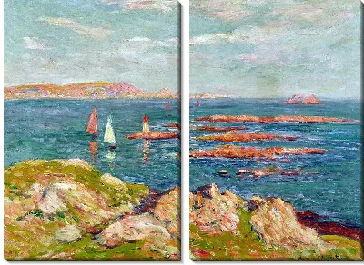 Картина Белый парус, красный парус в Бретани (ок. 1910 г.)