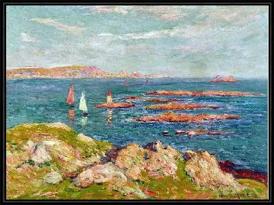 Белый парус, красный парус в Бретани (ок. 1910 г.)