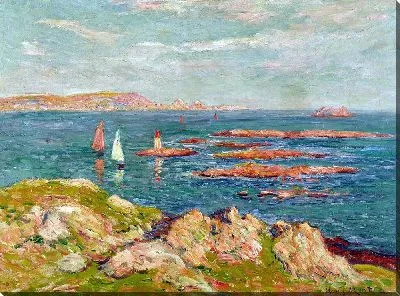 Картина Белый парус, красный парус в Бретани (ок. 1910 г.)