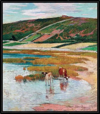 Коровы у корыта с водой (1893 г.)