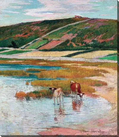 Картина Коровы у корыта с водой (1893 г.)