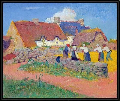 Молотьба пшеницы в деревне (1894 г.)