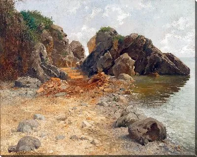 Картина Скалистый берег недалеко от Ловрано