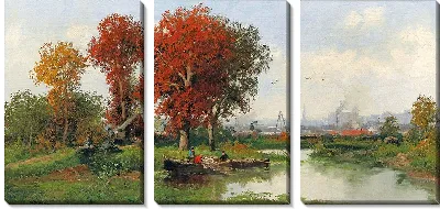 Картина Пейзаж водно-болотных угодий в Венеции