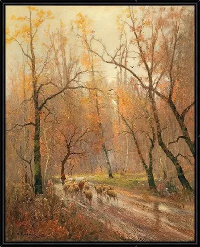 Картина Пастушка возвращается домой