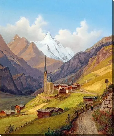 Картина Хайлигенблут с видом на Гросглокнер