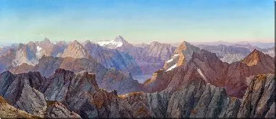 Картина Панорама Мангарта в Юлийских Альпах 4