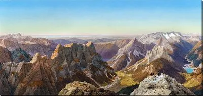 Картина Панорама Мангарта в Юлийских Альпах 2