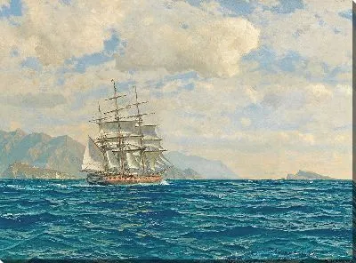 Картина Три-Мастер в Мессинском проливе