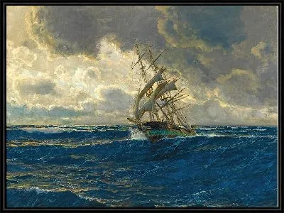 Картина Три мастера в море