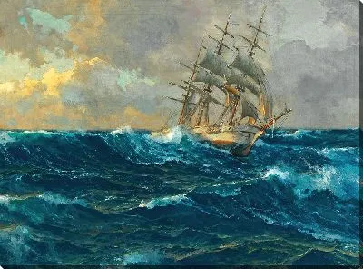 Картина Трехмастерский в открытом море