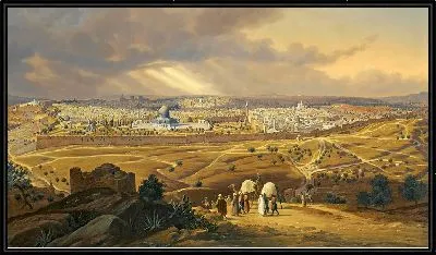 Вид на Иерусалим с Елеонской горой (1847 г.)