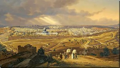 Вид на Иерусалим с Елеонской горой (1847 г.)
