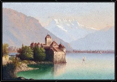 Блик на замке Шильон-ам-Генфер Зее