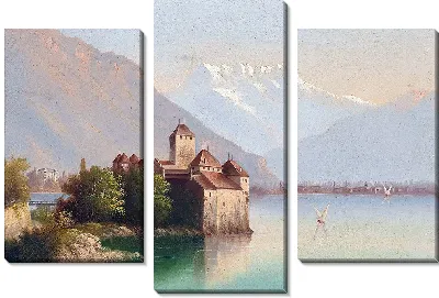 Блик на замке Шильон-ам-Генфер Зее