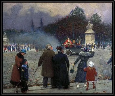 Картина Немецкий флаг несут в Доме Инвалидов (1914 г.)