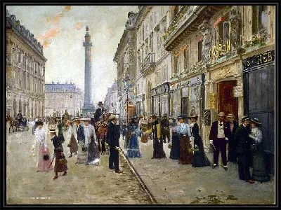 Картина Выход из дома Пакен (1900)