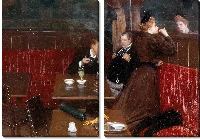 Картина Трое персонажей в кафе (1890)