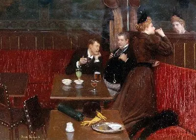 Картина Трое персонажей в кафе (1890)