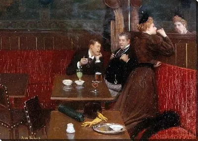 Картина Трое персонажей в кафе (1890)