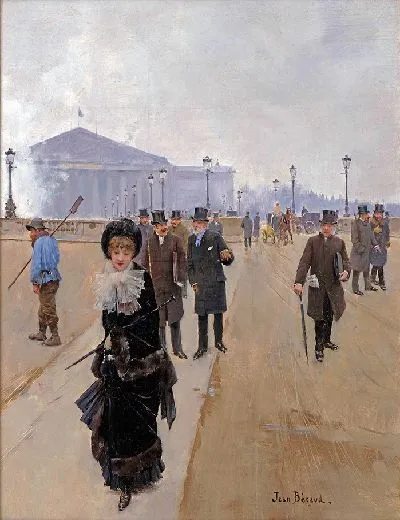 Картина Сцена с площади Согласия (1875 г.)