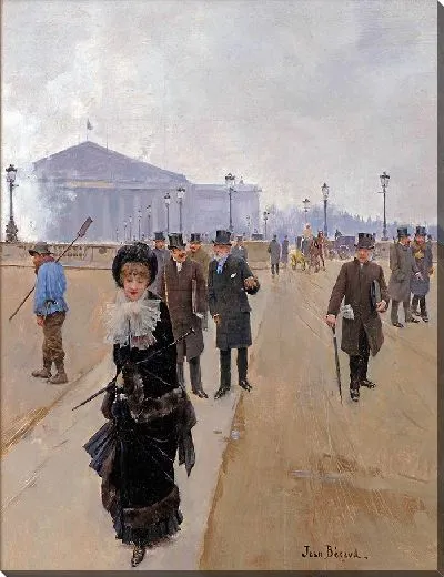 Картина Сцена с площади Согласия (1875 г.)