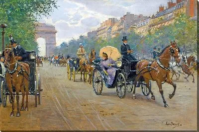 Картина Сцена на Елисейских полях