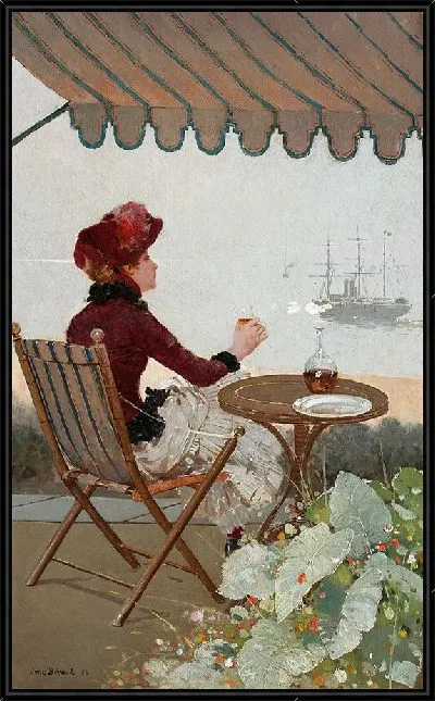 Картина Приморское кафе (1884 г.)