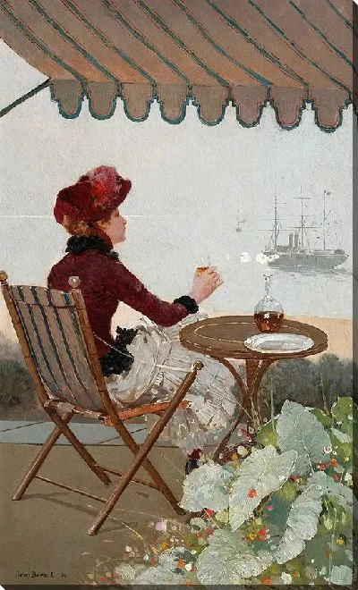 Картина Приморское кафе (1884 г.)