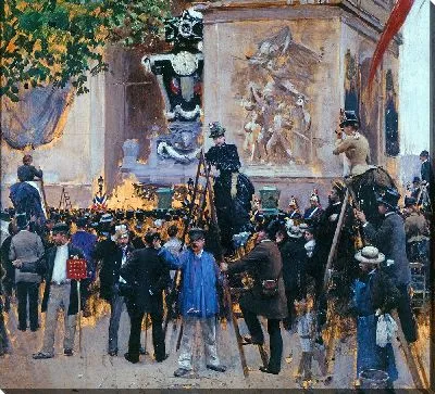 Картина Похороны Виктора Гюго, площадь Эталь (1 июня 1885 г.) (1885 г.)