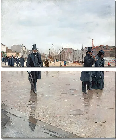 Картина Покидая кладбище Монмартр (1876 г.)