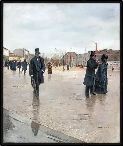 Картина Покидая кладбище Монмартр (1876 г.)