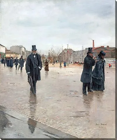 Картина Покидая кладбище Монмартр (1876 г.)