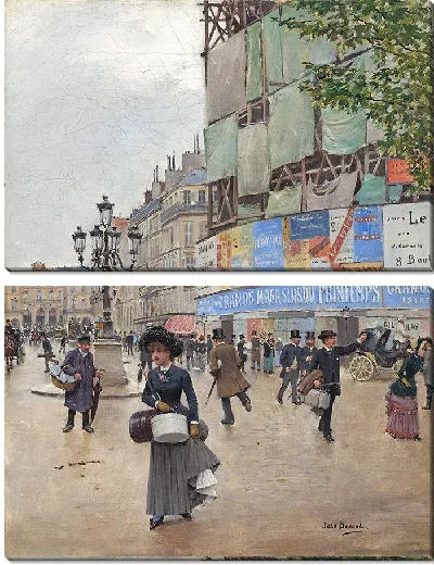 Картина Париж, улица Гавр (ок. 1882 г.)