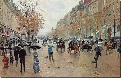 Картина Осенний бульвар Пуассоньер