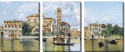 Картина Сан-Джеремия и Дворец Лабиа со стороны Большого канала