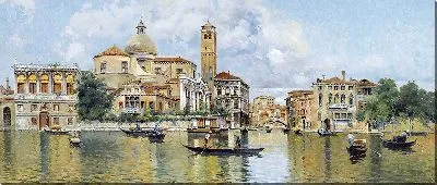 Картина Сан-Джеремия и Дворец Лабиа со стороны Большого канала