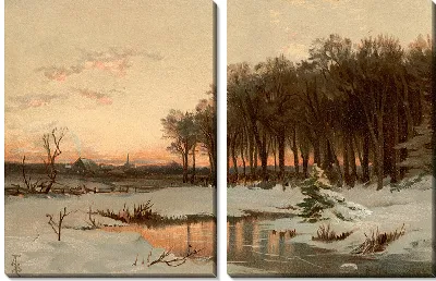 Картина Поздняя осень, река Сако (1861-1897)