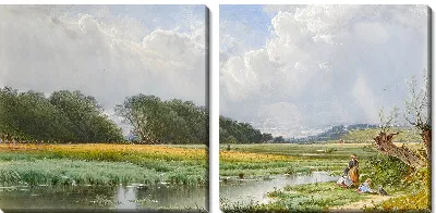 Картина На лугах Старого Ньюберипорта (1873 г.)