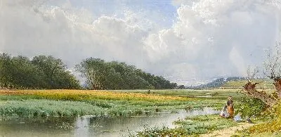 Картина На лугах Старого Ньюберипорта (1873 г.)