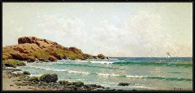 Картина Морской пейзаж (Вид возле Ньюпорта, Род-Айленд, недалеко от Бристоля, Род-Айленд) (ок. 1885 г.)