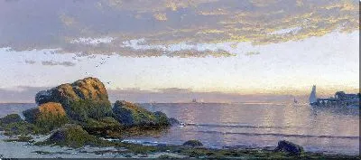 Картина Закат на побережье (1880 г.)